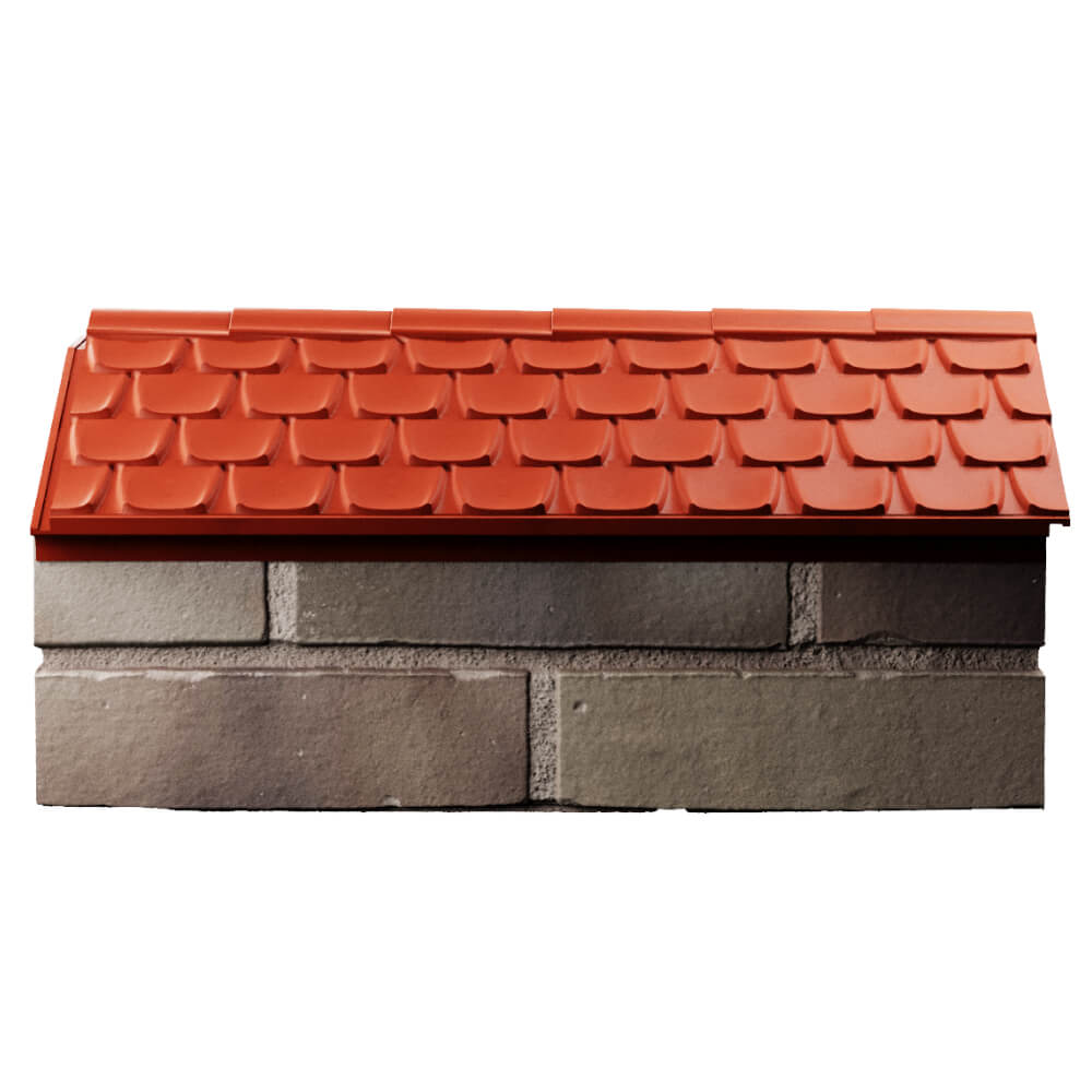 Парапет Zking Эльбрус Красный с посадкой на 1 кирпич (255мм) в Барабинске фото