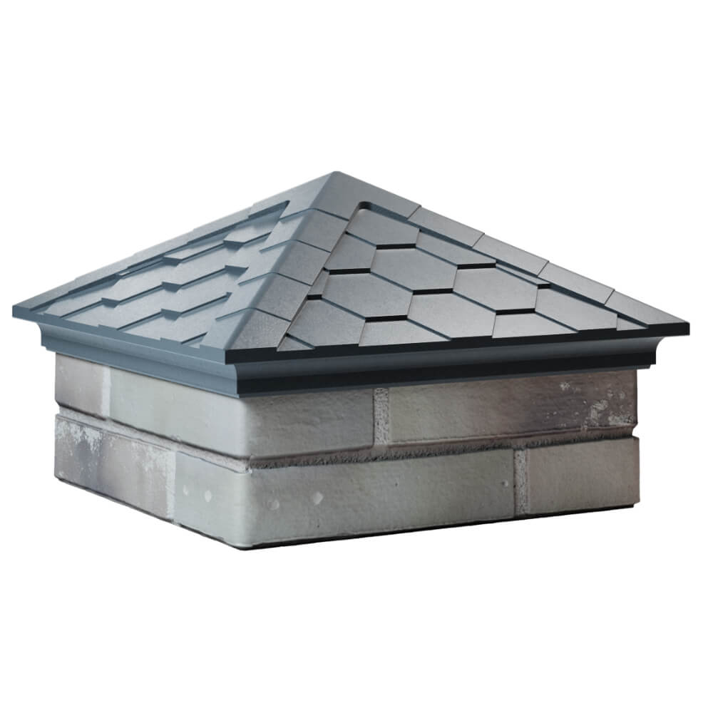 Колпак Zking Эверест Серый на столб 1.5х1.5 кирпича (390х390мм) в Барабинске фото