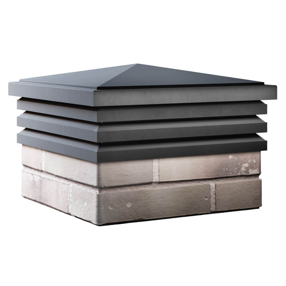 Колпак Zking Бона ХайТек Серый на столб 1.5х1.5 кирпича (385х385мм) в Барабинске фото