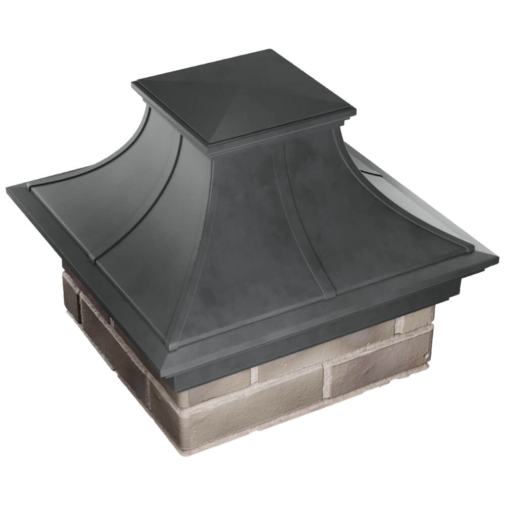 Колпак Zking Монблан Премиум Серый на столб 1.5х1.5 кирпича (385х385мм) в Барабинске фото