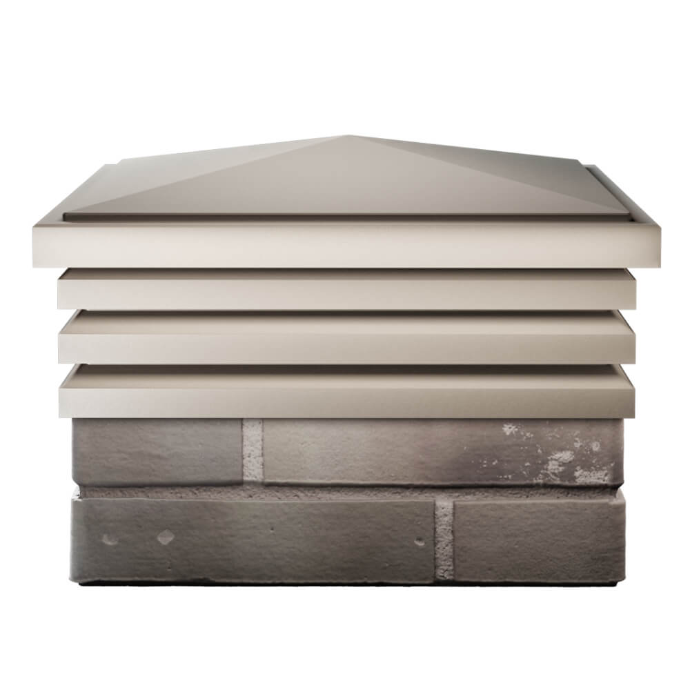 Колпак Zking Бона ХайТек Бежевый на столб 1.5х1.5 кирпича (385х385мм) Барабинск фото