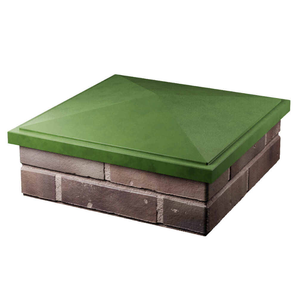 Колпак Zking БонаМоно Зеленый на столб 2х2 кирпича (515х515, 530х530мм) в Барабинске фото