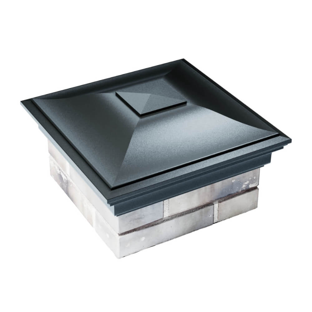 Колпак Zking Монблан Черный на столб 1.5х1.5 еврокирпича 0.7НФ (355х355мм) в Барабинске фото