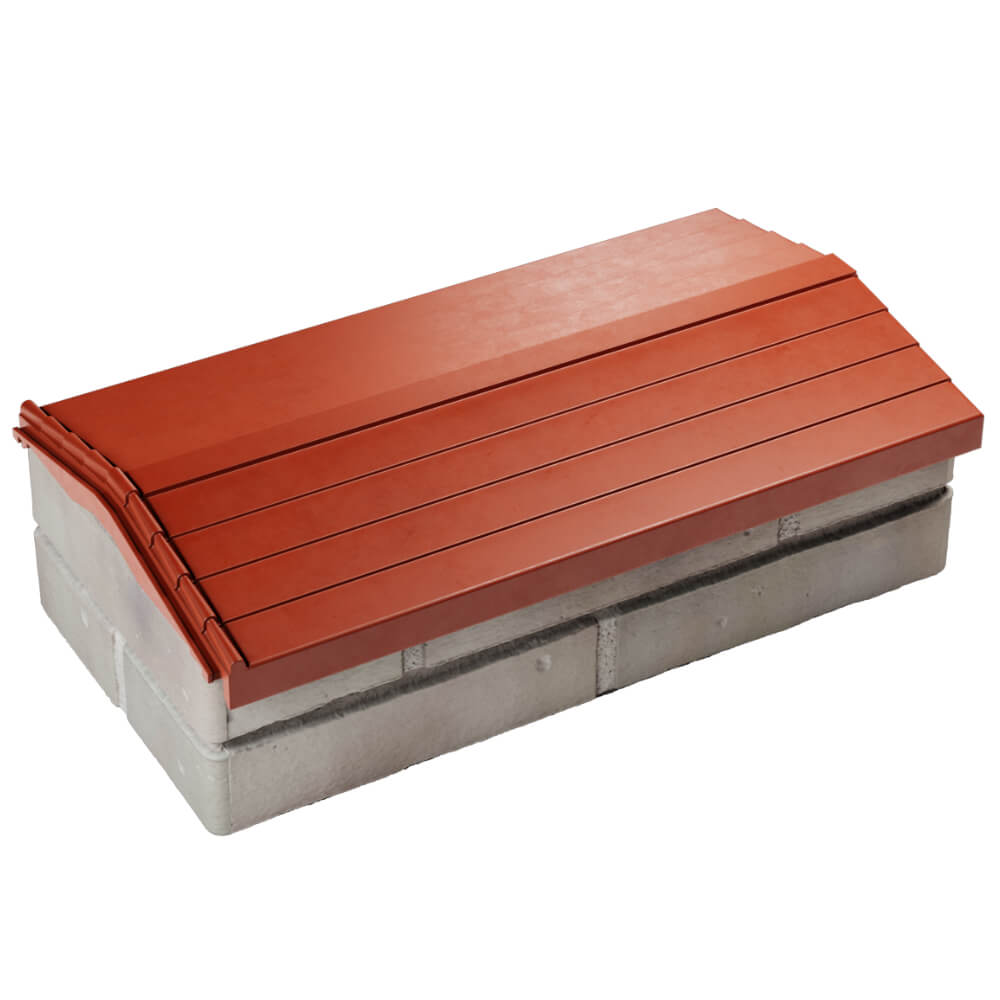 Парапет Zking Бона ХайТек Красный с посадкой на 1 кирпич (200/225/255мм) в Барабинске фото