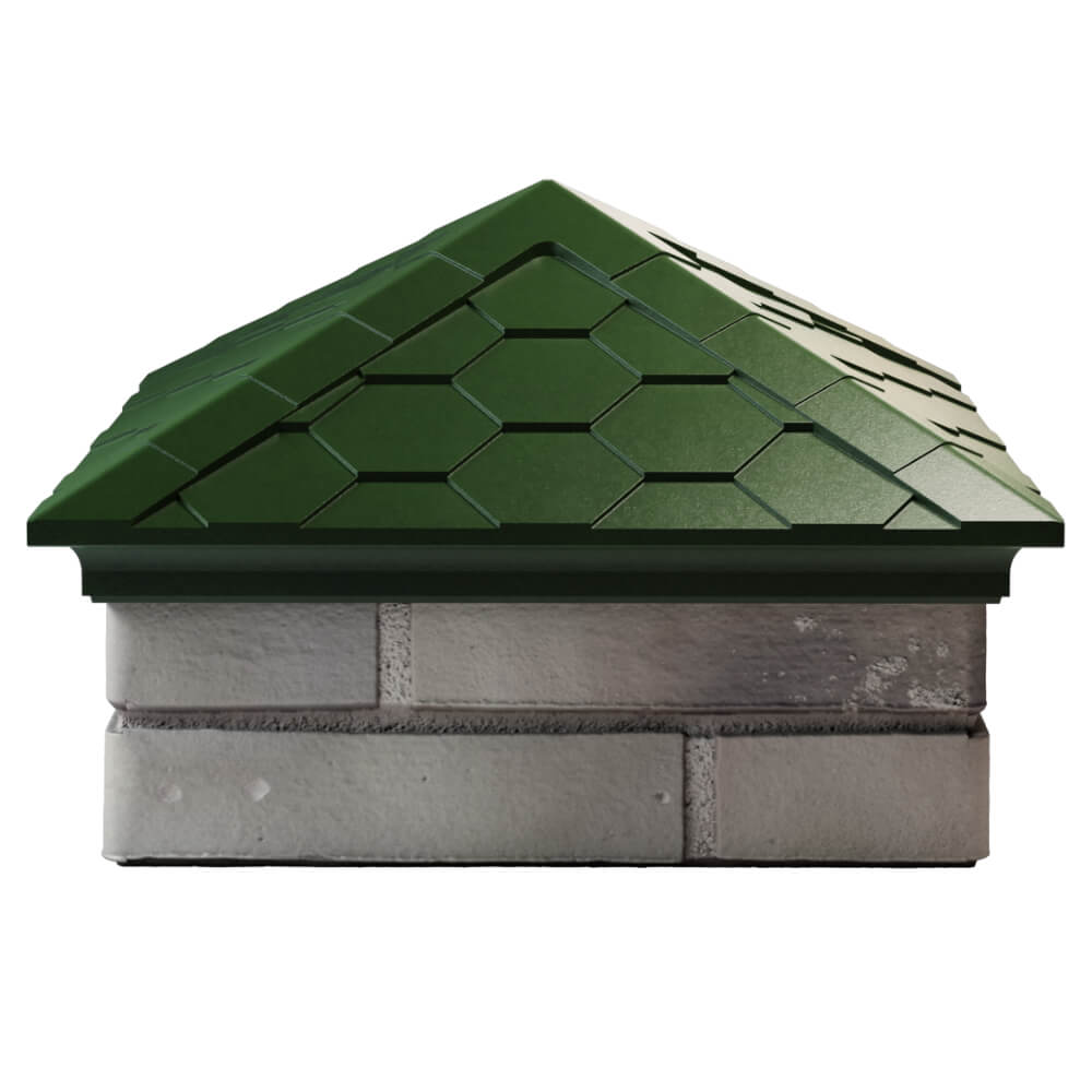 Колпак Zking Эверест Зеленый на столб 1.5х1.5 кирпича (390х390мм) Барабинск фото